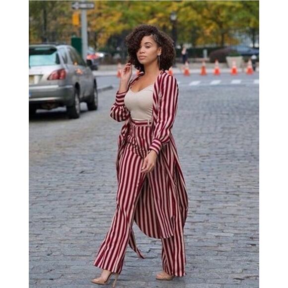 ZARA WOMAN Candy Cane Stripe Mix Stripe Wrap Tunic Top - XS - Picture 12 of 12